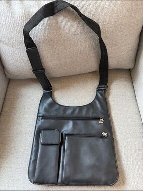 Nine West Black Crossbody Shoulder Bag with Front Pockets
